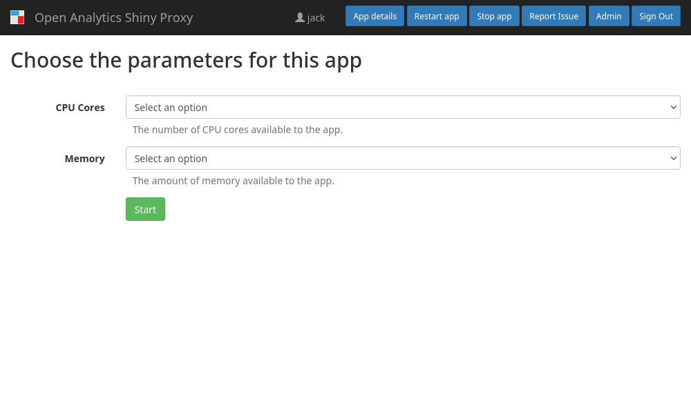 app parameters