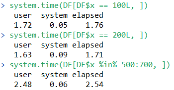 runtime with data.frame